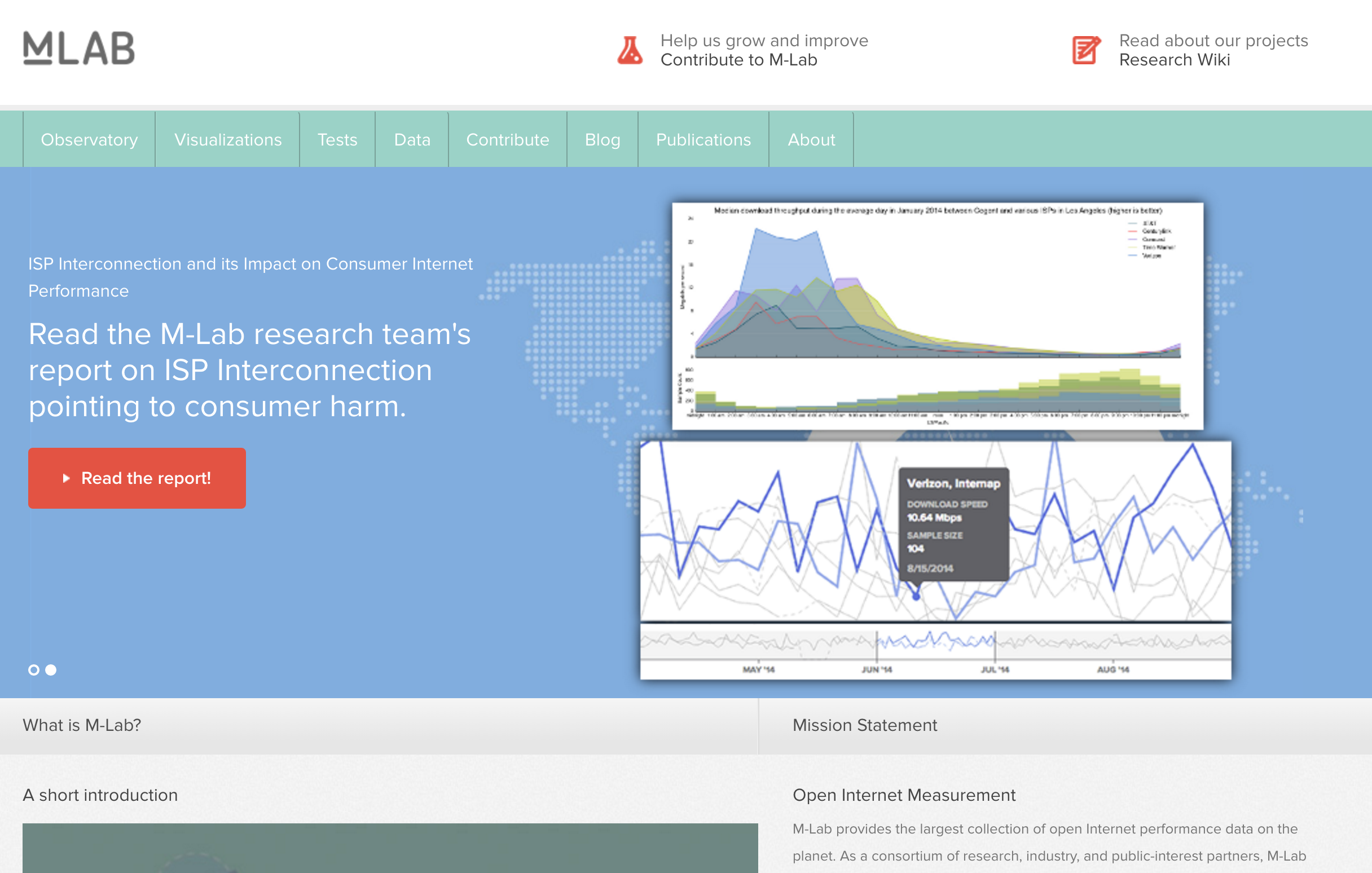 Measurement Lab sample picture